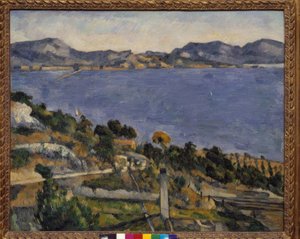 L&39;Estaque，马赛海湾的景色 作者 保罗·塞尚